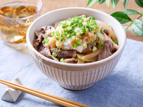 ねぎだくおろぽん牛丼